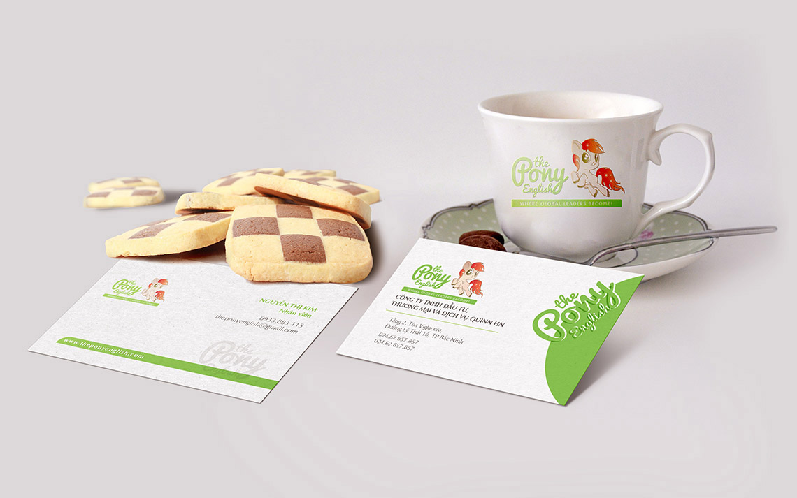 Pony - Thiết kế logo, bộ CIP cho trung tâm tiếng anh trẻ em Pony
